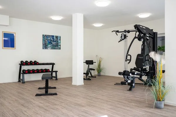 Fitness  Ferienwohnung Klippenblick mit Sauna, Kinderspielbereich und Fitnessraum