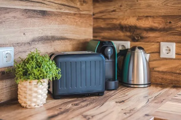 Küche / Küchenzeile  Ferienwohnung Meerzeit mit Sauna, Balkon und Wellnessbereich