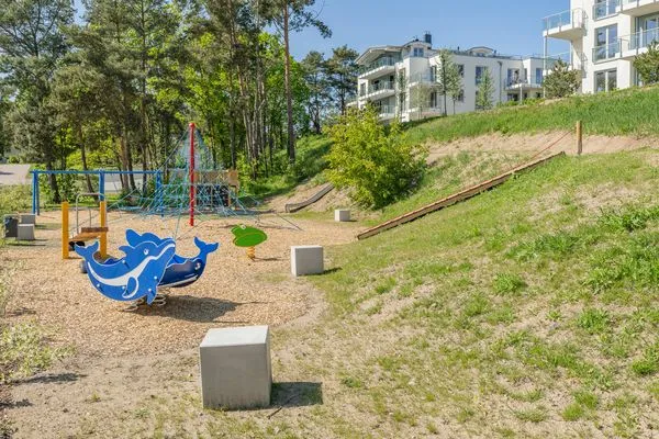 Spielanlage  Ferienwohnung Meerzeit mit Sauna, Balkon und Wellnessbereich