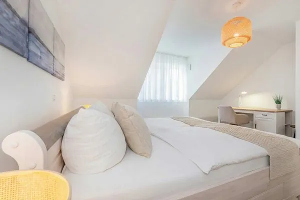 Schlafzimmer  Ferienhaus Meeresrauschen nur 700 m zum Strand mit Terrasse