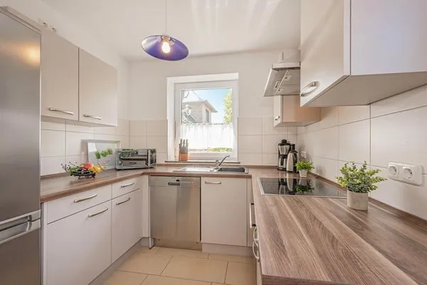 Küche / Küchenzeile  Ferienwohnung Stranddüne nur 800 m zum Strand mit Terrasse