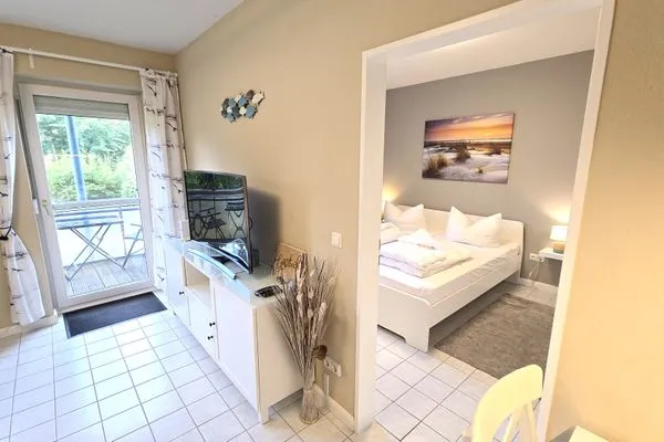 Wohnzimmer  Ferienwohnung "Lieblingsplatz" in Kalifornien an der Ostsee