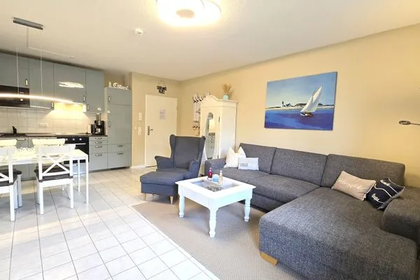 Wohnzimmer  Ferienwohnung "Lieblingsplatz" in Kalifornien an der Ostsee
