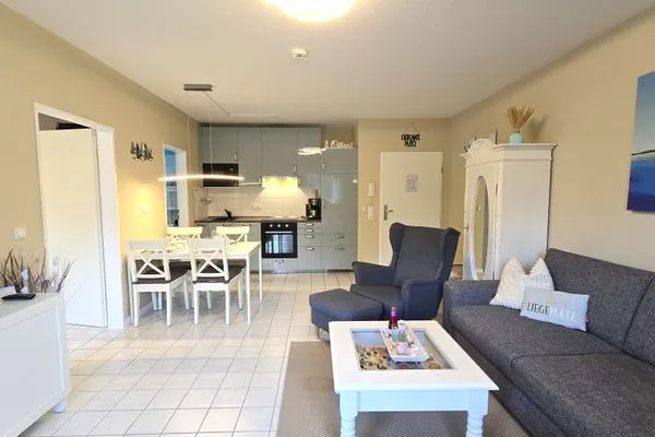 Wohnzimmer  Ferienwohnung "Lieblingsplatz" in Kalifornien an der Ostsee