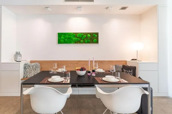 Küche / Küchenzeile  Apartment Edelweiss mit Sauna, Terrasse und privaten Zugang zum Haff