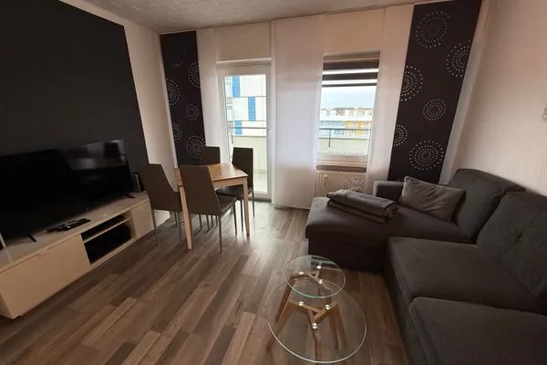 Wohnzimmer Ferienwohnung im Haus Nordland App 106 (Hund) / Stellplatz 106