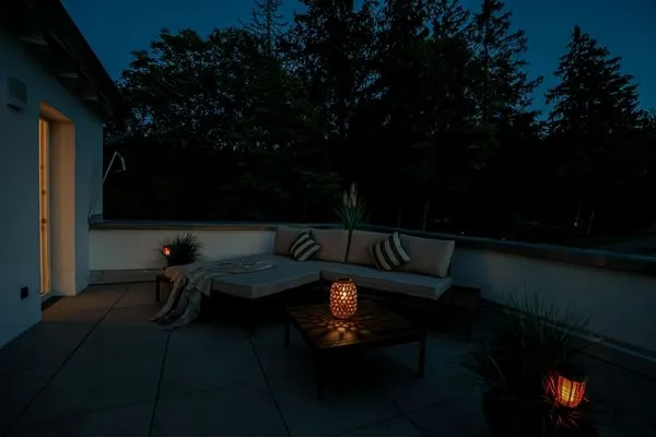 Loungeecke bei Nacht  Finkenblick