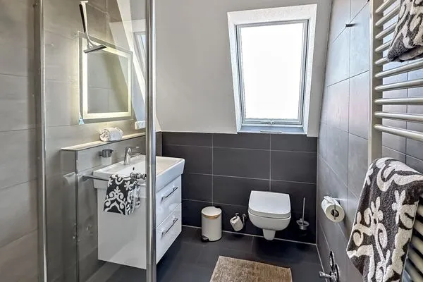 Badezimmer  Penthouse Dünenweg 37