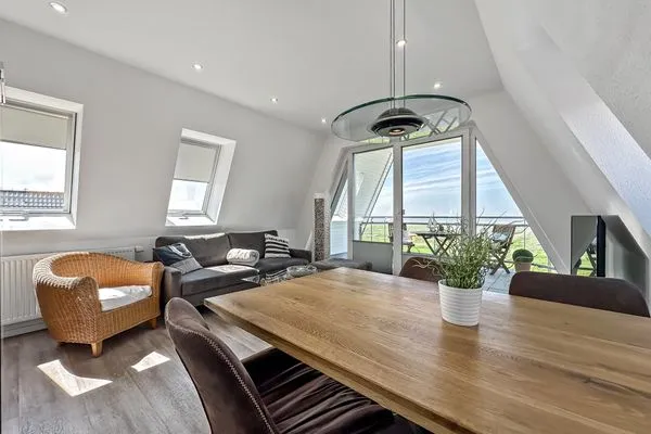 Wohnzimmer  Penthouse Dünenweg 37
