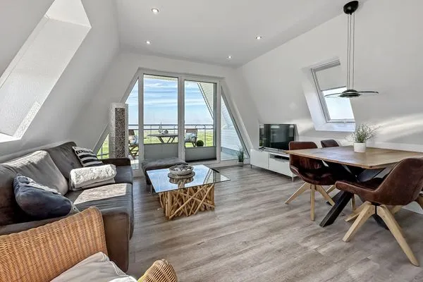 Wohnzimmer  Penthouse Dünenweg 37