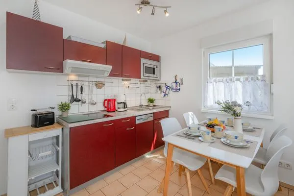 Küche / Küchenzeile  Ferienwohnung Inselzauber nur 250 m zum Strand mit Terrasse und Kamin