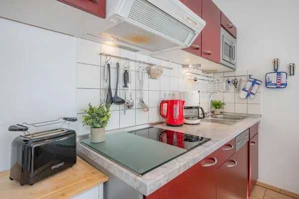 Küche / Küchenzeile  Ferienwohnung Inselzauber nur 250 m zum Strand mit Terrasse und Kamin