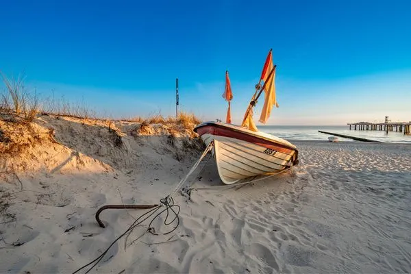 Strand  Ferienwohnung Inselzauber nur 250 m zum Strand mit Terrasse und Kamin
