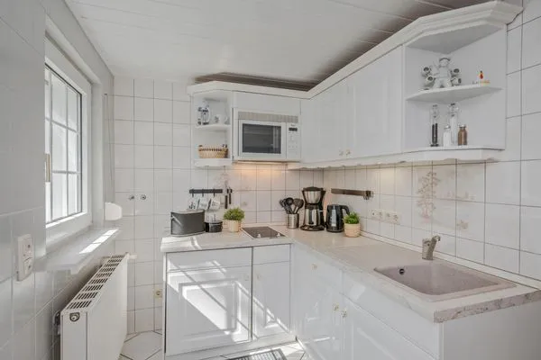 Küche / Küchenzeile  Ferienwohnung Sanddorn mit Terrasse und nur 400 m zum Strand