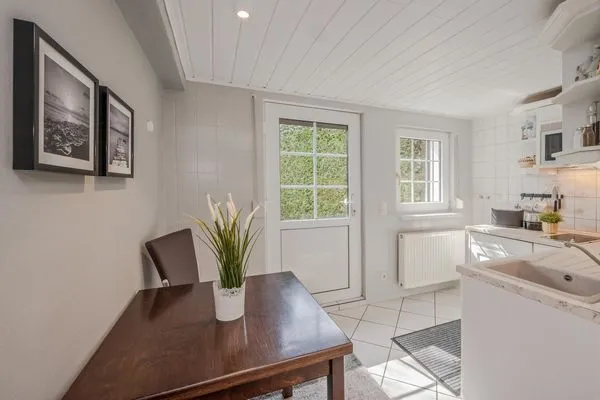 Küche / Küchenzeile  Ferienwohnung Sanddorn mit Terrasse und nur 400 m zum Strand