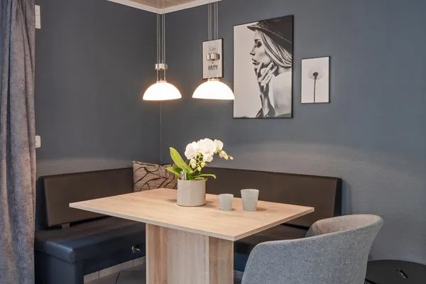 Wohnzimmer  Ferienwohnung Sanddorn mit Terrasse und nur 400 m zum Strand