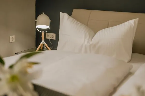 Schlafzimmer  Ferienwohnung Sanddorn mit Terrasse und nur 400 m zum Strand