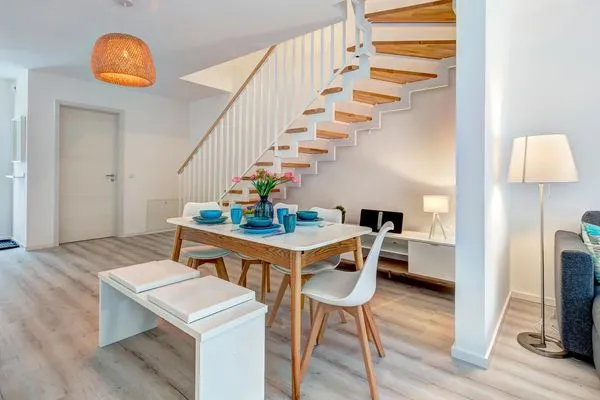 Küche / Küchenzeile  Ferienwohnung Ostseenest Bernstein mit Terrasse & nur 800 m zum Strand