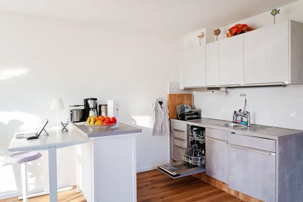 Küche / Küchenzeile  Ferienwohnung El Capitan mit 2 Schlafzimmern und nur 450 m zum Strand