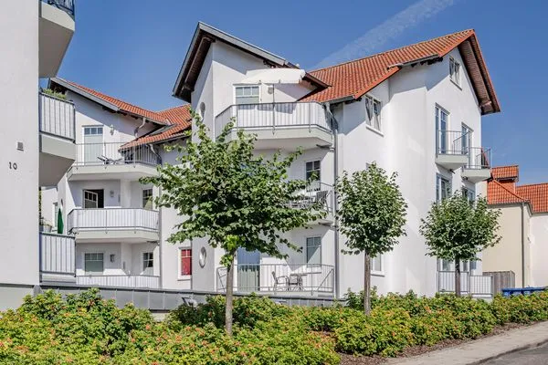 Fassade / Eingang  Ferienwohnung Achterliek nur 300 m zum Strand mit Balkon