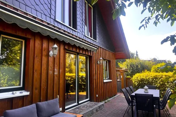 Garten  Ferienhaus "Himi" in unmittelbarer Nähe des Passader Sees