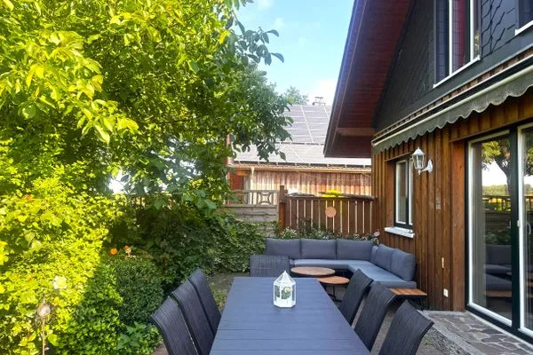 Garten  Ferienhaus "Himi" in unmittelbarer Nähe des Passader Sees