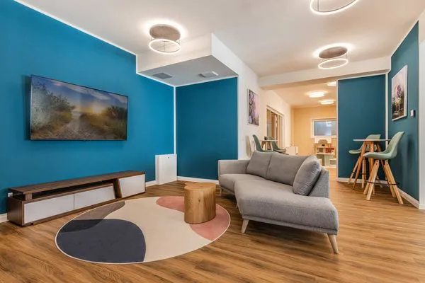Spielanlage  Ferienwohnung Haff & Herz mit Balkon, Freizeit- und Kinderspielbereich