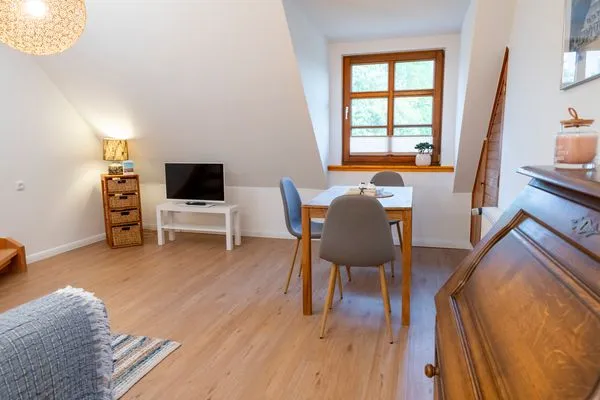 Wohnzimmer Lassen Hof Ferienwohnung 'Haferkammer' in Brodersby an der Schlei