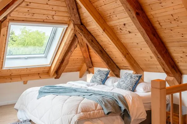 Schlafzimmer Lassen Hof Ferienwohnung 'Haferkammer' in Brodersby an der Schlei