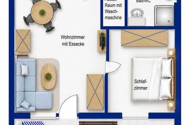  Ferienwohnung Austernfischer Dornumersiel - Grundriss