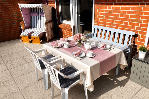  Ferienwohnung Austernfischer Dornumersiel - Balkon