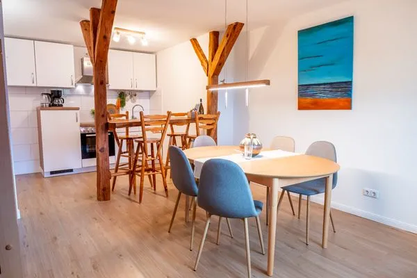 Küche / Küchenzeile Lassen Hof Ferienwohnung 'Roggenstuv' in Brodersby an der Schlei