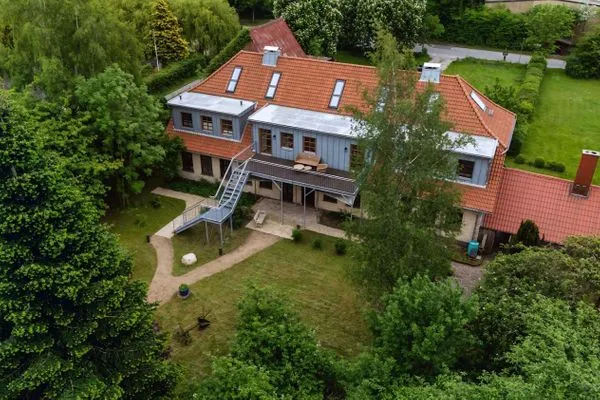 Vogelperspektive Lassen Hof Ferienwohnung 'Roggenstuv' in Brodersby an der Schlei