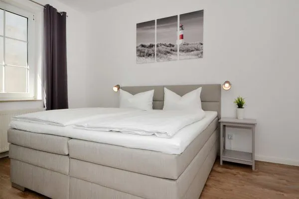 Schlafzimmer Haus Usedom App. MeeresSpiegel mit Terrasse und nur 350 m zum Strand
