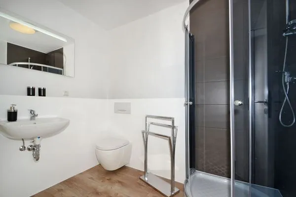 Badezimmer Haus Usedom App. MeeresBucht mit Sonnenterrasse und nur 350 m zum Strand