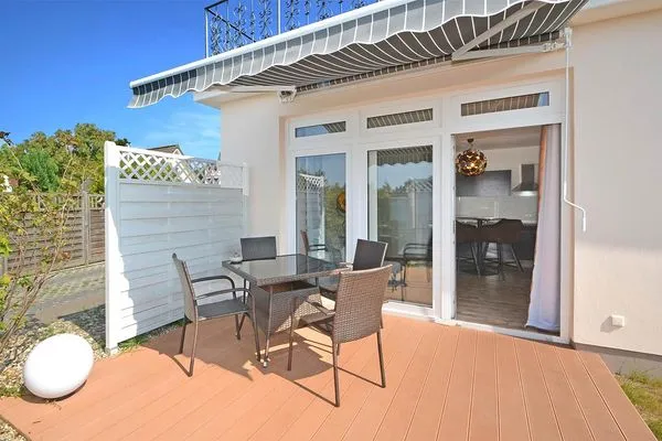 Terrasse Haus Usedom App. MeeresOase nur 350 m zum Meer mit Terrasse