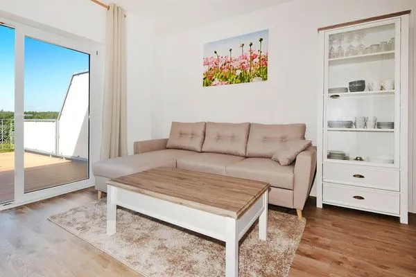 Wohnzimmer Haus Usedom Fewo MeeresLuft mit Sonnenterrasse und nur 350 m zum Strand