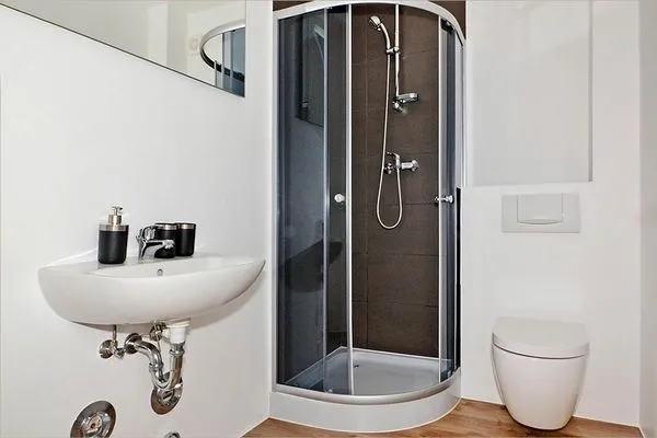 Badezimmer Haus Usedom App. MeeresKlang nur 350 m bis zum Strand mit Balkon