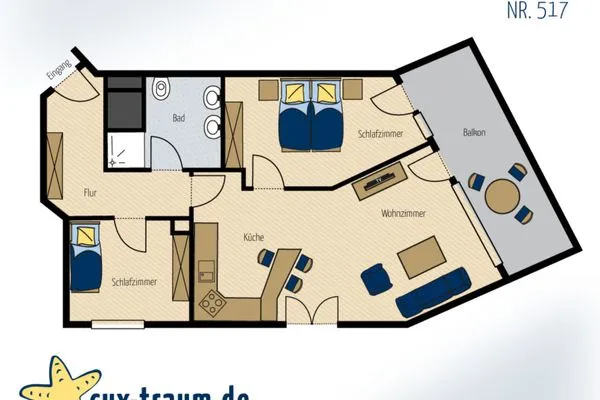 Grundriss  Strandpalais Duhnen Nr. 517