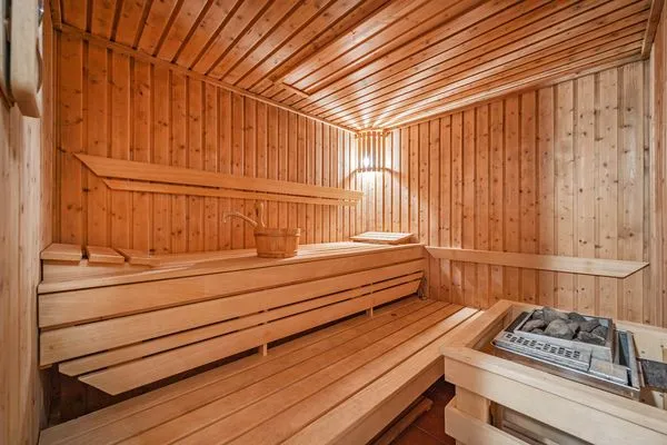 Sauna  Ferienhaus Rad Kapitän direkt am See mit Sauna und Terrasse