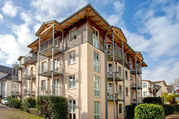 Fassade / Eingang  Ferienwohnung Auszeit nur 100 m zum Strand mit Balkon
