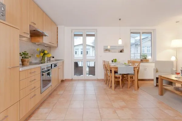 Küche / Küchenzeile  Ferienwohnung Auszeit nur 100 m zum Strand mit Balkon