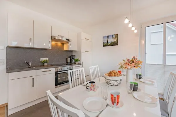 Küche / Küchenzeile  Ferienhaus Anemone mit Kamin und großer Sonnenterrasse