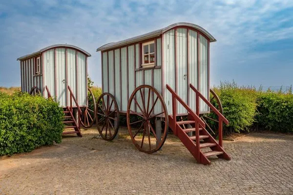 Landschaft Uns Schilfhus App. Nähstube nur 100 m zum Strand mit Terrasse