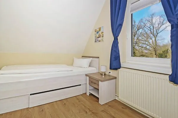 Schlafzimmer Uns Schilfhus App. Atelier mit großen Balkon und nur 100 m zum Strand