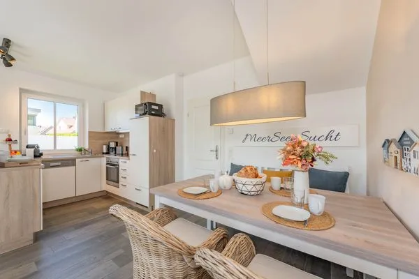 Küche / Küchenzeile  Ferienhaus MeerSeenSucht mit Sauna, Terrasse und Grill