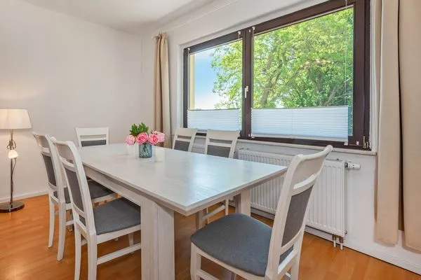 Wohnzimmer  Ferienhaus Mellenthin mit großer Terrasse - Hund willkommen