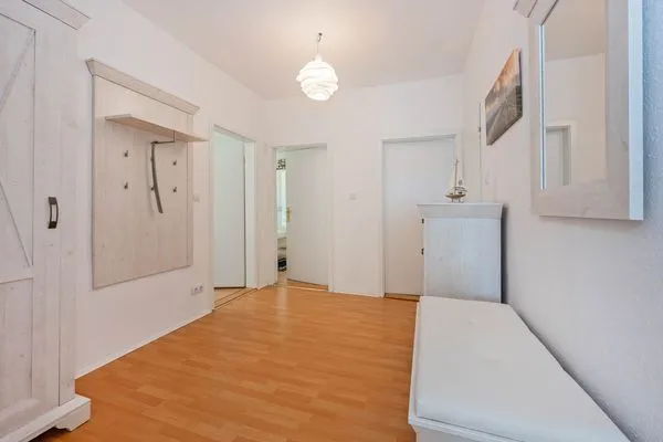 Wohnzimmer  Ferienhaus Mellenthin mit großer Terrasse - Hund willkommen