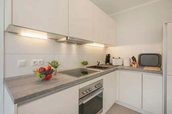 Küche / Küchenzeile  Ferienhaus Stettiner Haffblick mit Sauna, Kamin und Terrasse