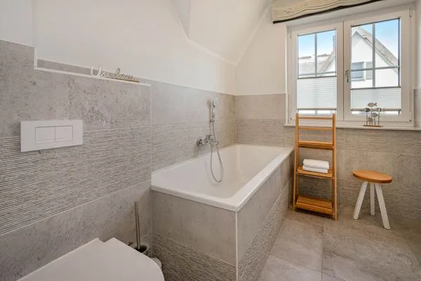 Badezimmer  Ferienhaus Stettiner Haffblick mit Sauna, Kamin und Terrasse